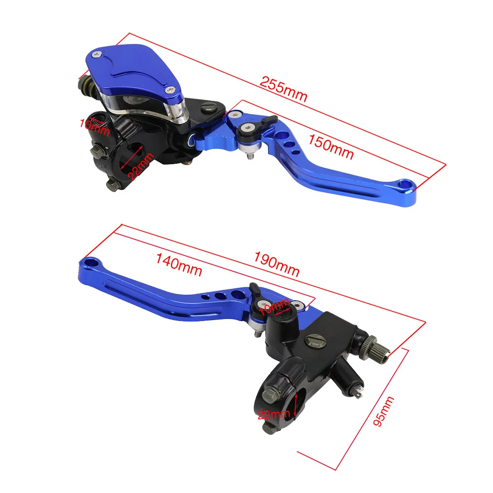 

7/8" 22mm Motorcycle Scooter Dirt Bike ATV CNC Brake Clutch Levers Master Cylinder Fluid Reservoir Universal