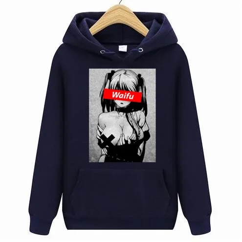 Толстовки из материала Waifu толстовки Otaku Lewd Hentai милая девушка аниме Ahegao для мужчин