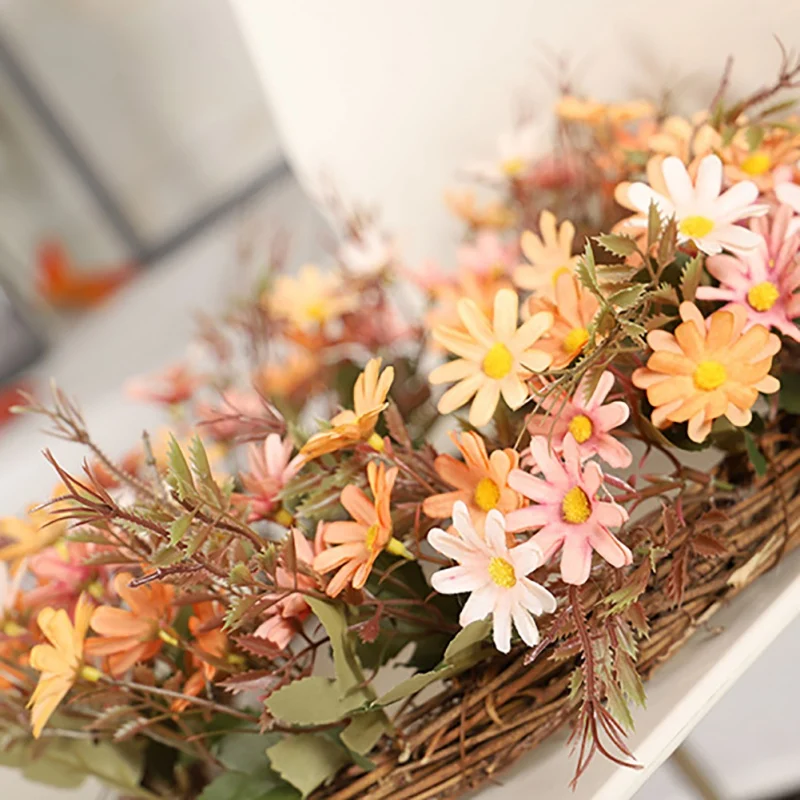 Весенняя Маргаритка гирлянда имитация цветов украшение подвеска Хризантема