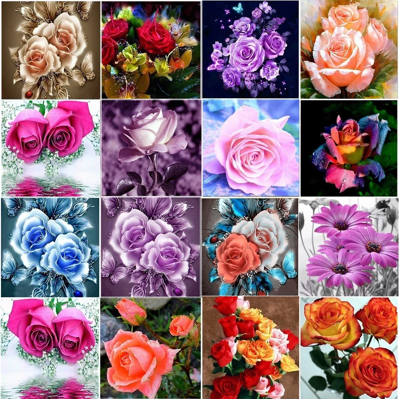 Цветочный Рисунок стразы живопись цветы 5D алмазная набор вышивка крестом