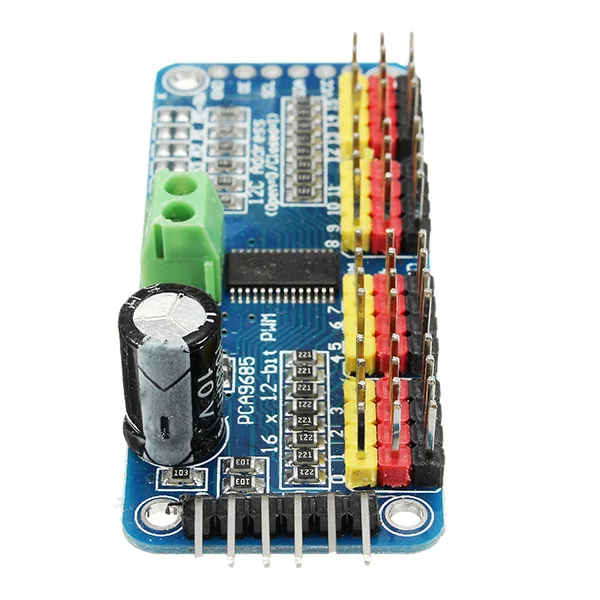 PCA9685 16 канальный 16CH 12 битная ШИМ водитель серводвигателя I2C модуль для Arduino робот