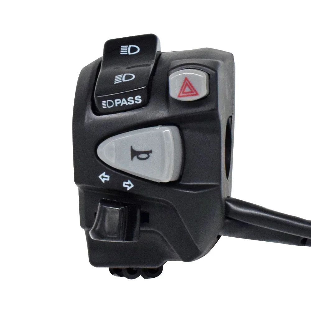 

Переключатели управления на руль мотоцикла, 7/8 дюйма, 22 мм, кнопка переключения сигнала поворота фары со светодиодной пробкой для Honda MSX SF 125