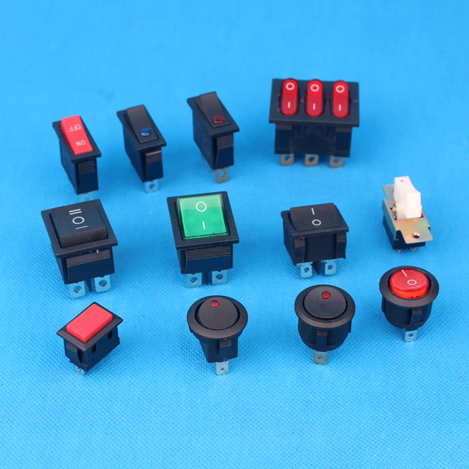 3PIN Овальный переключатель ВКЛ-ВЫКЛ однополюсный однопозиционный переменный ток