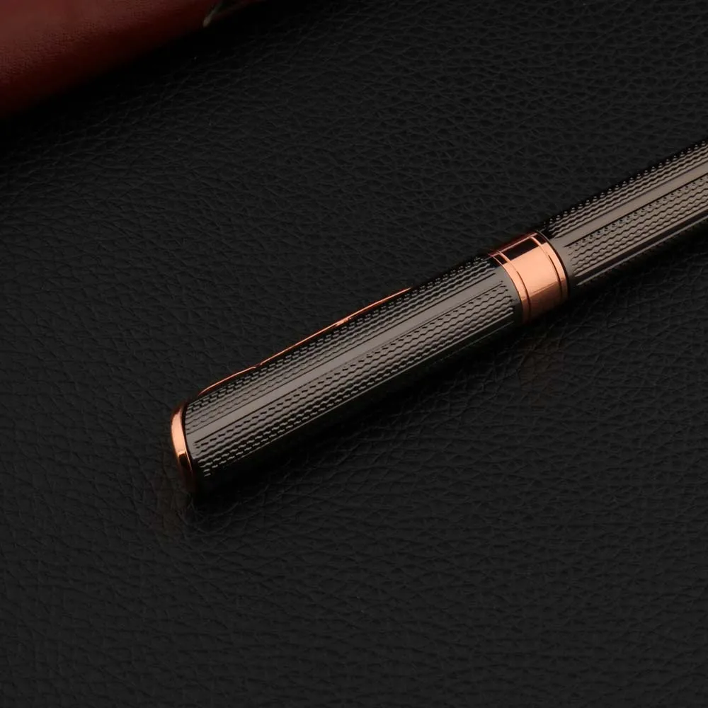 Высокое качество металлическая шариковая ручка пистолет серый рисунок розовый