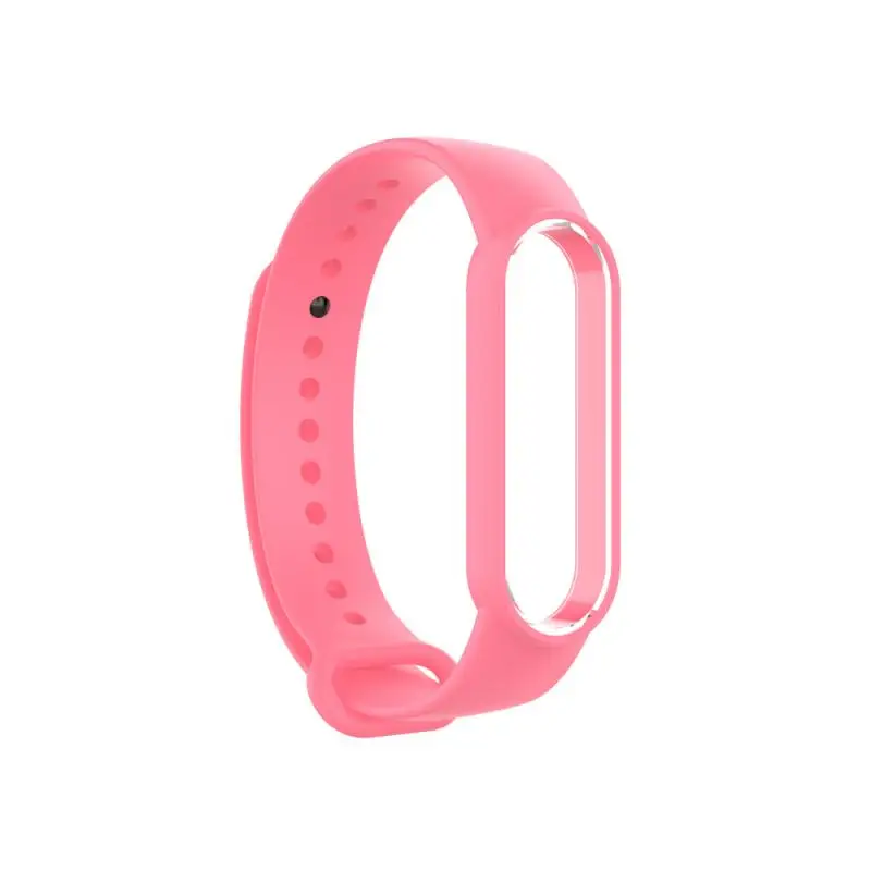 

For Xiaomi Bracelet 5 Multicolor Watchband With Anti-lost Ring Glossy Strap Sport Waterproof Replacement Wristband For MI Band 5