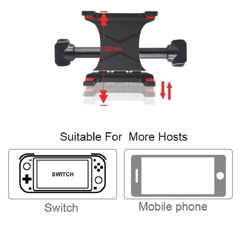 

Автомобильная Подставка для подголовника Nintendo Switch, регулируемый держатель для консоли Nintendo Switch, iPad, смартфонов и планшетов
