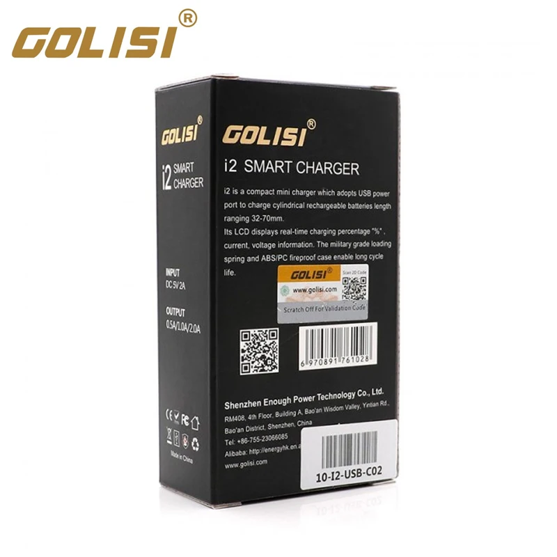 Golisi I2 2A Смарт USB зарядное устройство с дисплеем порт ЖК-экран для Li-ion/Ni-mh/Ni-cd
