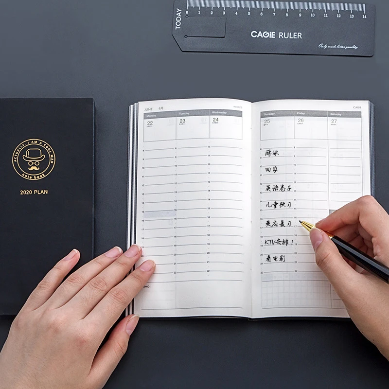 Черный Высококачественный бизнес блокнот дневник PU A6 кожаная записная книжка