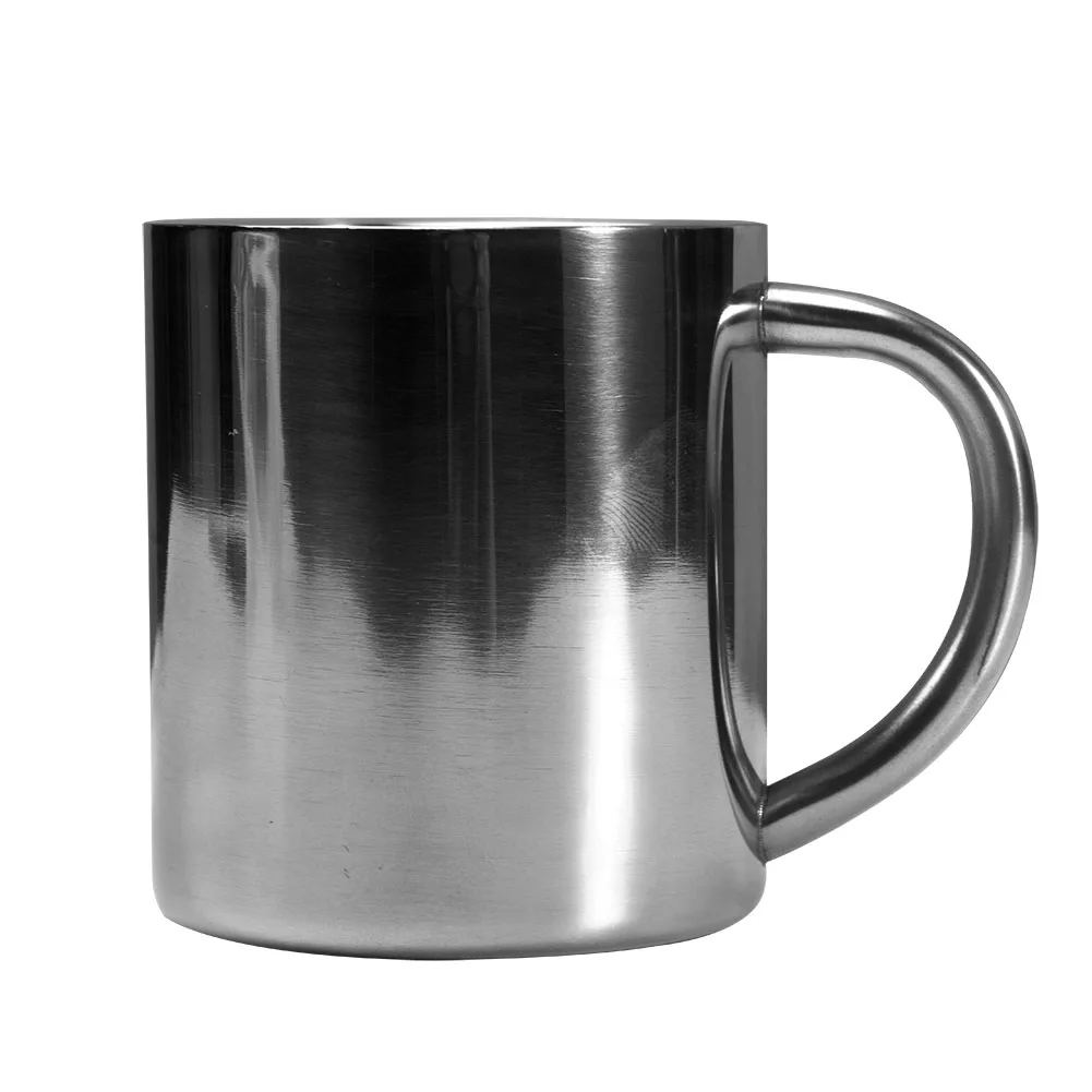 

Anti-scalding Tea With Ear Thicken Portable Kitchen Stainless Steel Double Layer Home Bar Office Coffee Mug