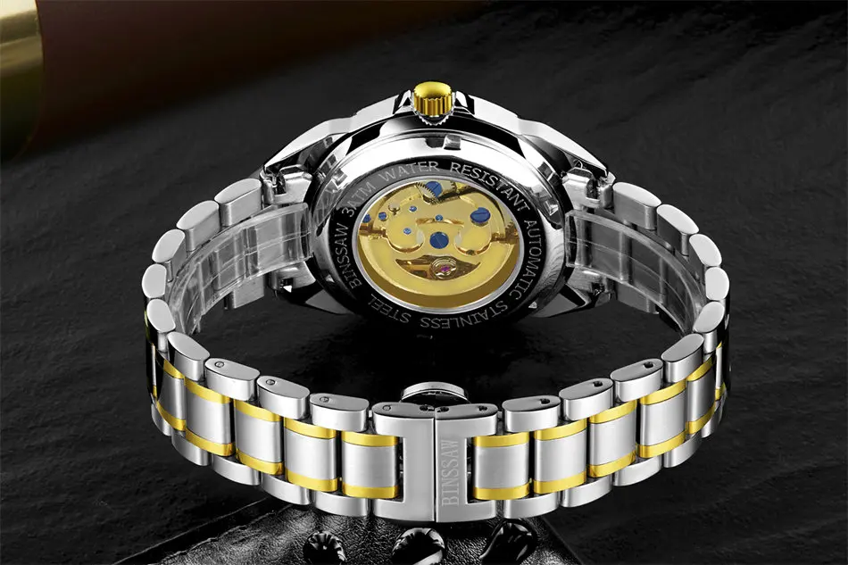 BINSSAW модные роскошные Брендовые мужские часы 2018 новые автоматические