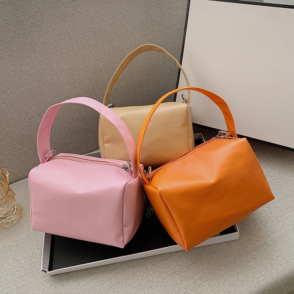 

Fashion Women Crossbody Shoulder Bag PU Leather Solid Color Ladies Pleated Multifunctional Womens Bags for Traveling