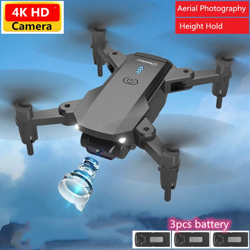 

Mini WIFI FPV Drone With 4K HD Dual Camera Aerial Photography Foldable Quadcopter Height Hold Smart Follow Aircraft Kid Gifts