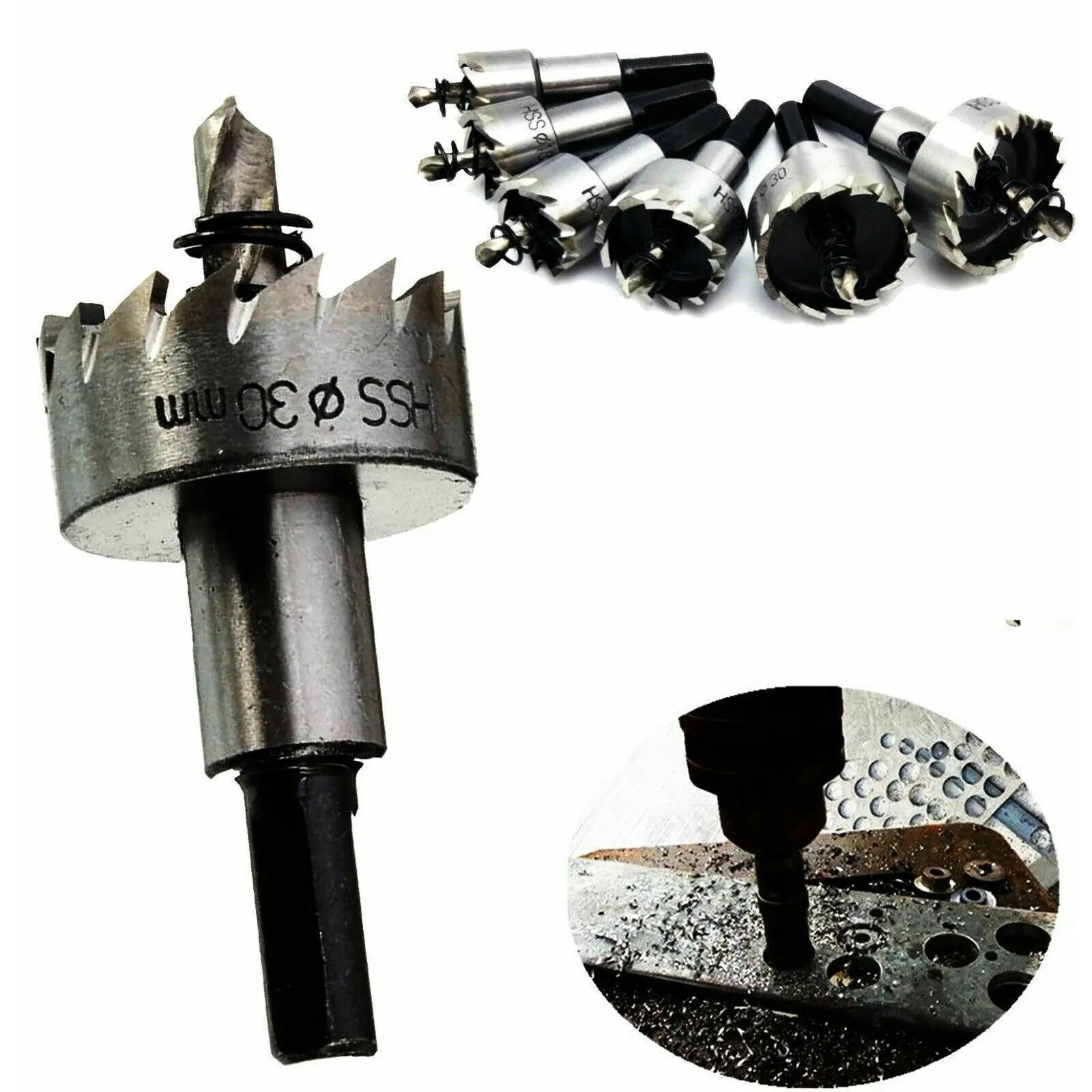 Набор корончатых Сверл из быстрорежущей стали комплект 12 насадок 15-50 мм для