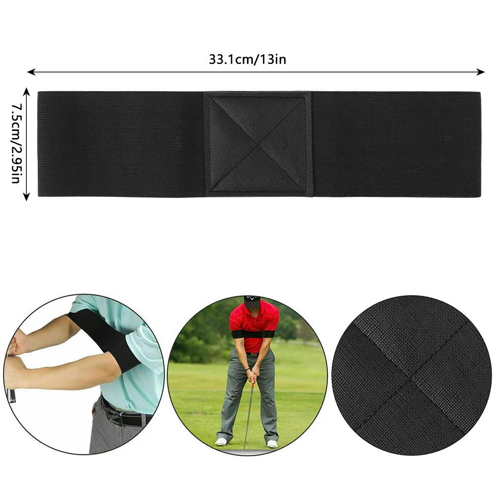 

Golf Swing Trainer Practicing Guide Gesture Training Aid Correct Swing Elastic Arm Band Belts for Golf Beginners Corrector Belt