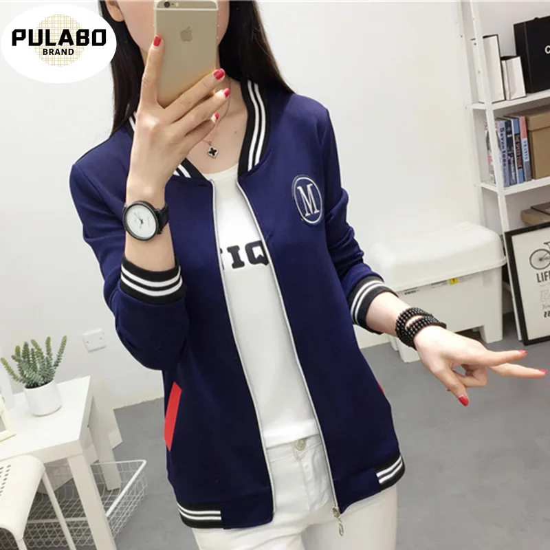 

Женская модная бейсбольная куртка, новинка 2021, корейская мода, пальто с надписью, Женская Молодежная куртка-бомбер, бейсбольная форма в улич...