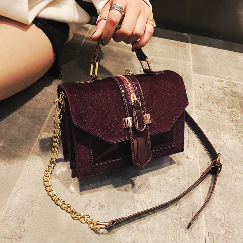 

Women's leopard PU leather shoulder bags lady solid black and crossbody chain handbags girl fashion sling bags Female Tote