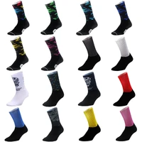 lycra cycling socks skull print 16colors aero bike men knee high spring and summer wear resisting breathable for bicycle sport