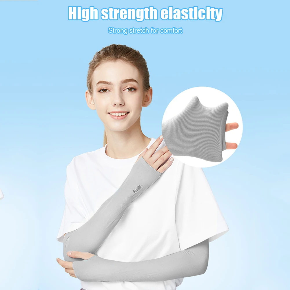 Mangas de brazo de refrigeraci&oacute;n Unisex, para ciclismo, correr, deporte, protector solar, protecci&oacute;n solar, Mangas de brazo de refrigeraci&oacute;n para hombres y mujeres-3