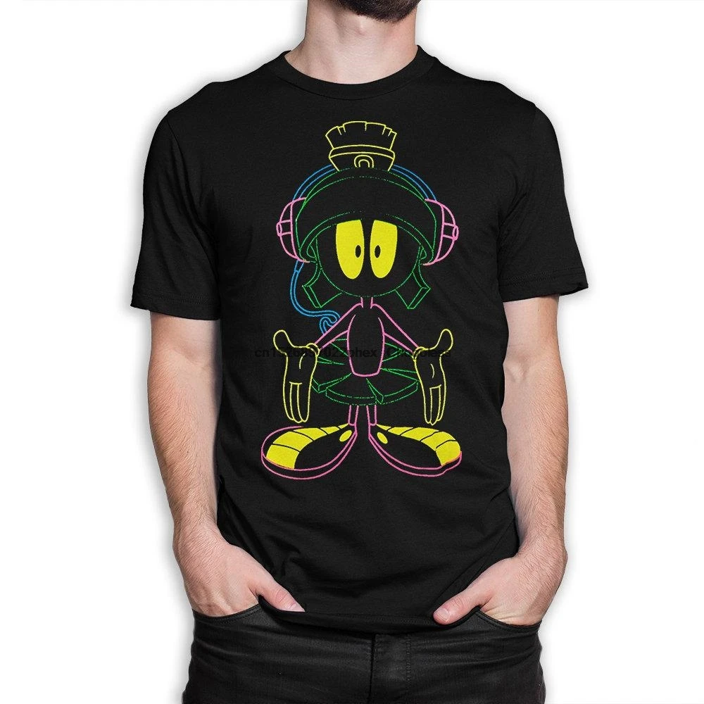 Футболка Marvin the Martian футболка с рисунком из мультфильма Looney Tunes 100% хлопок мужские и
