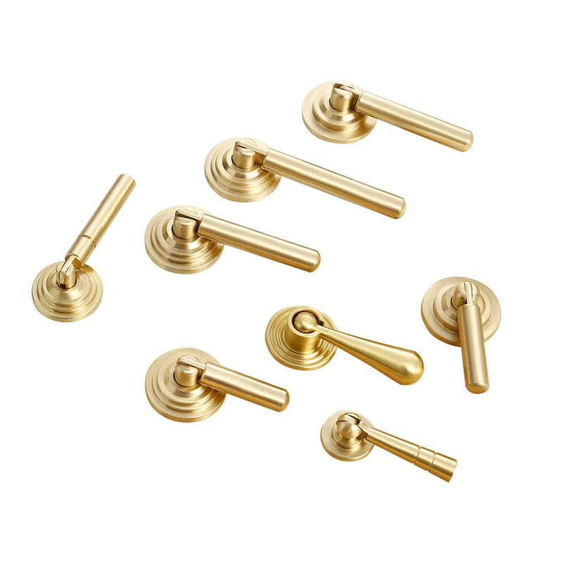 

Brass Cabinet Door Handles Drawer Cupboard Gold Pulls Drawer Knobs Furniture Hardware