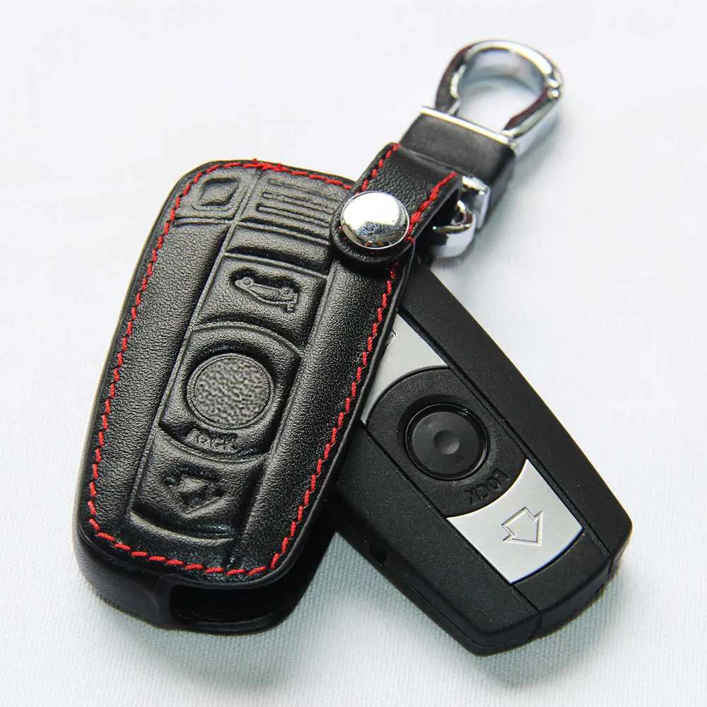 Кожаный чехол для Bmw E90 E30 E60 E34 E36 E38 E39 E46 118 220 M235 320 328 428 435 528 X1 X3 chaviro черный ключей|key