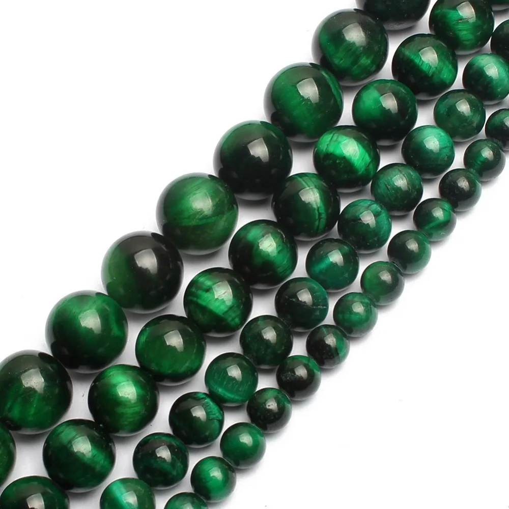 

Natural Stone green tiger eye Round Loose Spacer Beads For Jewelry Making Diy Earring Bracelet 4/6/8/10/12 mm Size Strand 15''