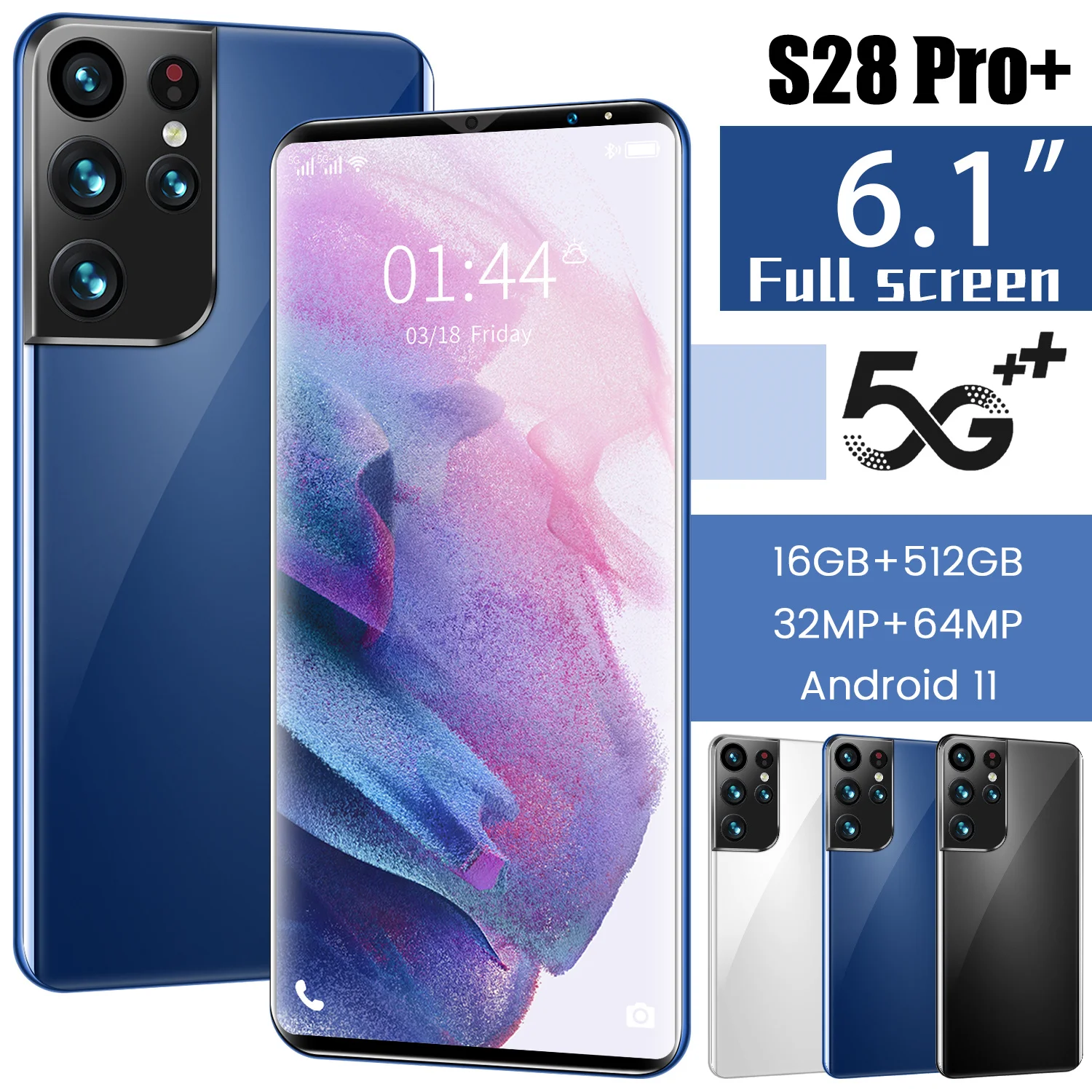 Смартфон S28 Pro + 6 1 дюйма 256 ГБ/512 ГБ | Мобильные телефоны и аксессуары