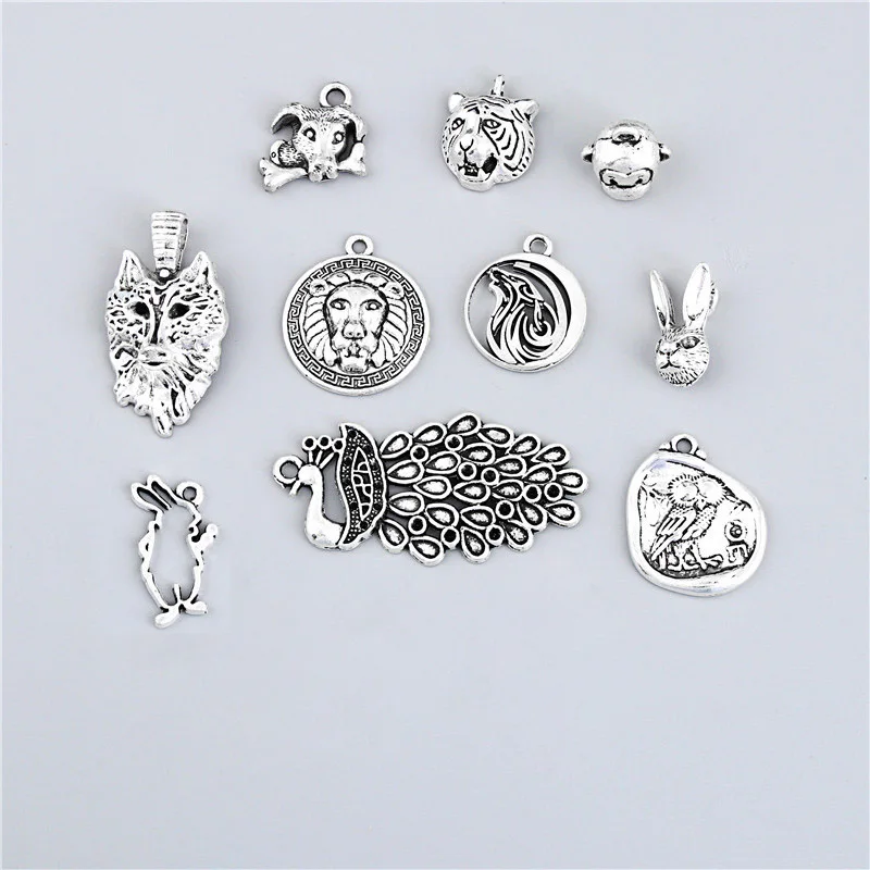 10 шт. с металлическим наконечником фактурой Король Лев подвеска в виде тигра