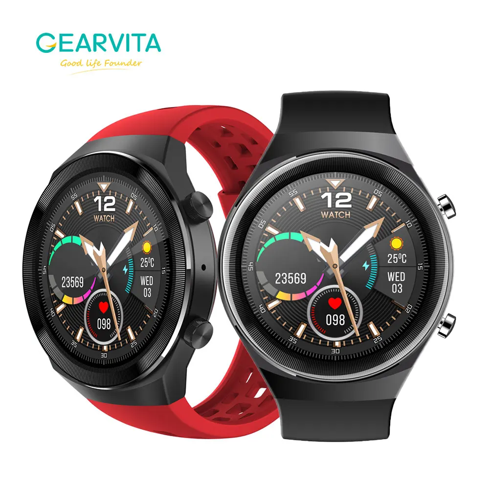 GEARVITA Q8 Smart Watch Men BT Call IPX7 Waterproof ECG Heart Rate Sport Smartwatch For Android Huawei Samsung Phone | Электроника