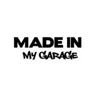 funny made in my garage kks motorcycle car sticker waterproof reflective laser fashion decal pvc 17 8cm x 5 9cm
