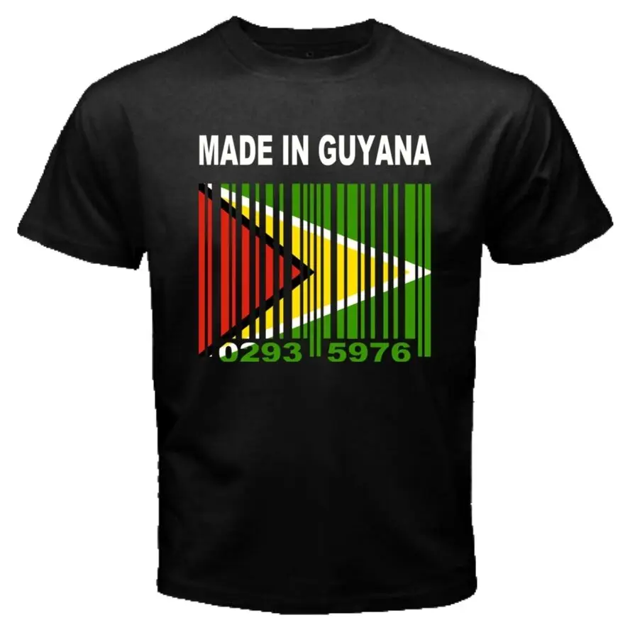 

Guyanes National Country Flag CUSTOM BARCODE NUMBER T-Shirt Cotton O-Neck Short Sleeve Men's T Shirt New Size S-3XL