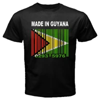 guyanes national country flag custom barcode number t shirt cotton o neck short sleeve mens t shirt new size s 3xl