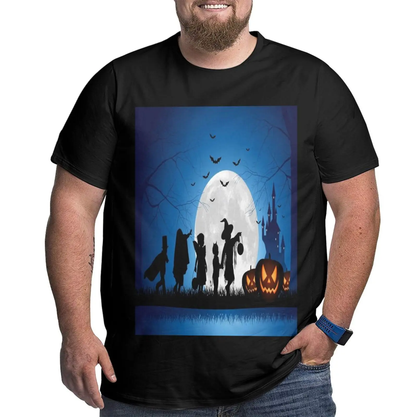 

Мужская мягкая и удобная футболка с короткими рукавами на Хэллоуин