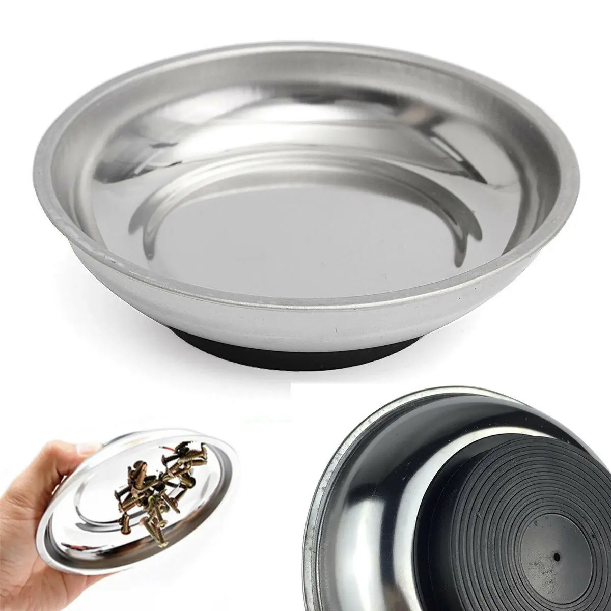 4 шт. Магнитный Нержавеющая сталь Чаша лоток для инструментов с магнитами болты