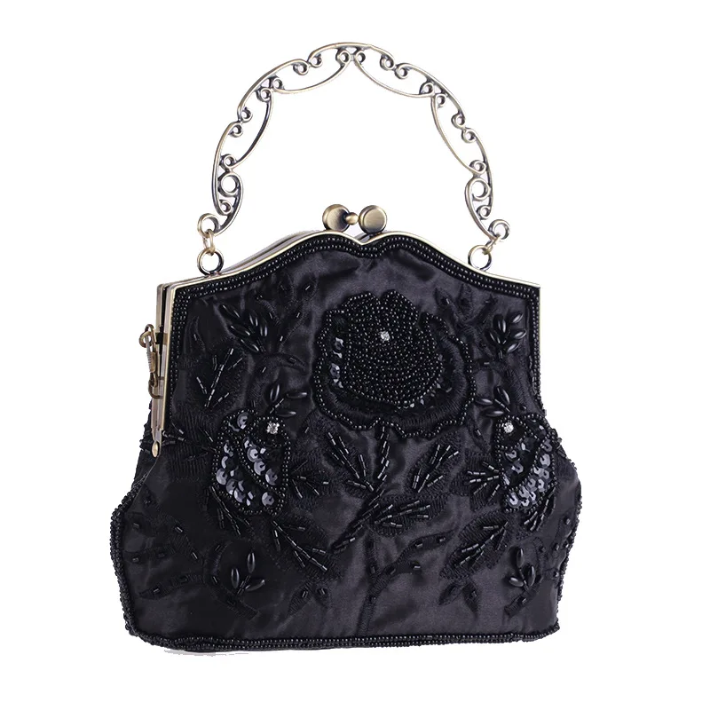 Women's Vintage Style Beaded And Sequined Evening Bag Wedding Party Handbag Clutch Purse| |