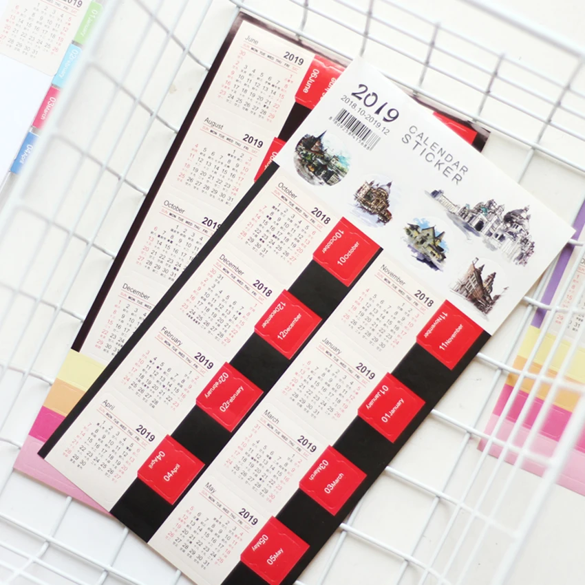 2019 календарь индекс наклейка s классификации расписания вкладки ежемесячный для