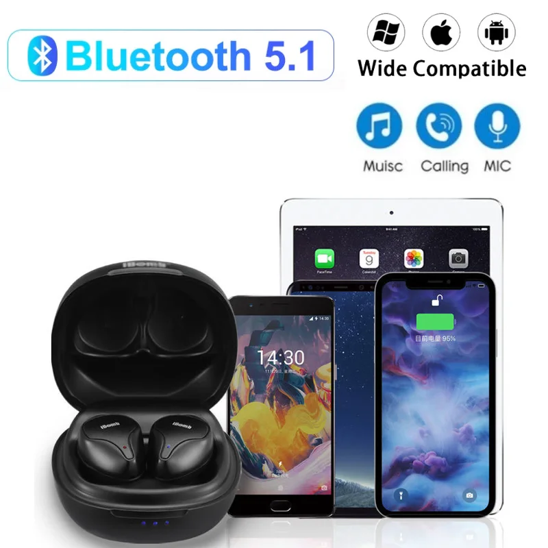 

Беспроводные спортивные Bluetooth-наушники, bluetooth 5,1, голосовой помощник, сенсорное управление, умные наушники, голосовой помощник, воспроизведе...