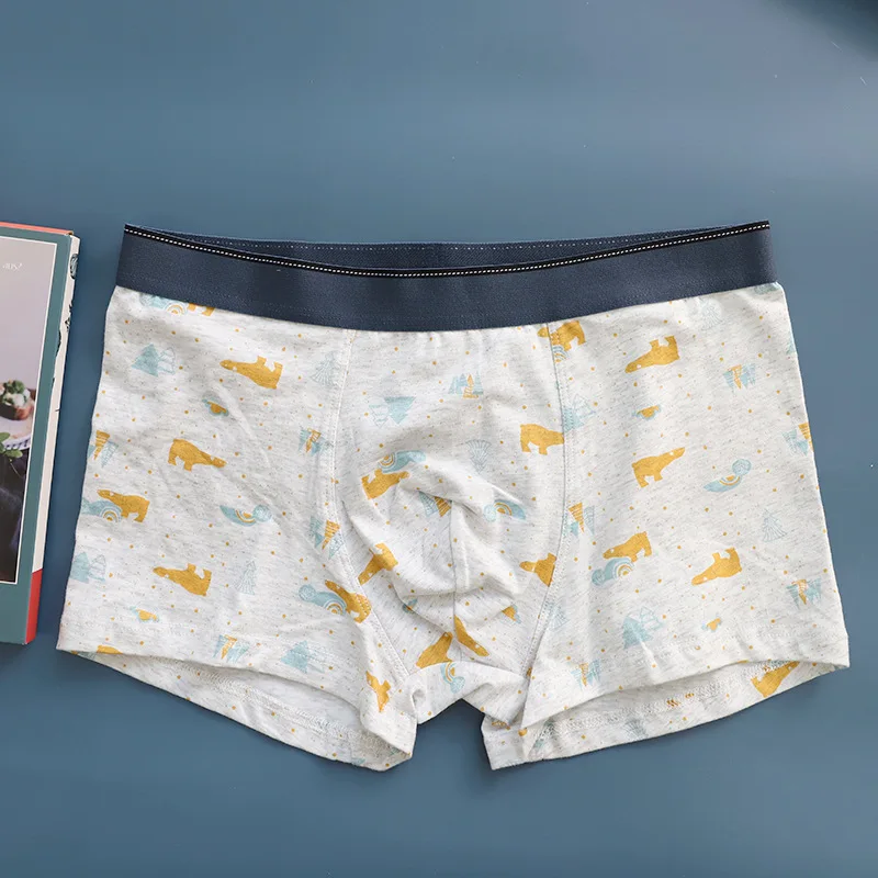 Сексуальный черный рождественский стиль модные боксеры из чистого хлопка