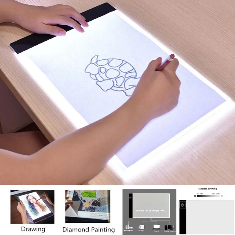 A4/a5 светодиодный светильник таблетки ультратонкие коробка алмазов картина для