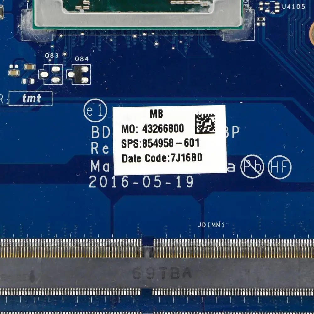 Kaufen 854958-601 854958-501 854958-001 UMA DDR4 Motherboard BDL51 LA-D713P W/ A10-9600P CPU Für HP 15-BA 15Z-BA Serie