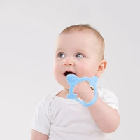 new silicone biter for babies piece in ring for teething biting for newborn children pain in molars babies accessories