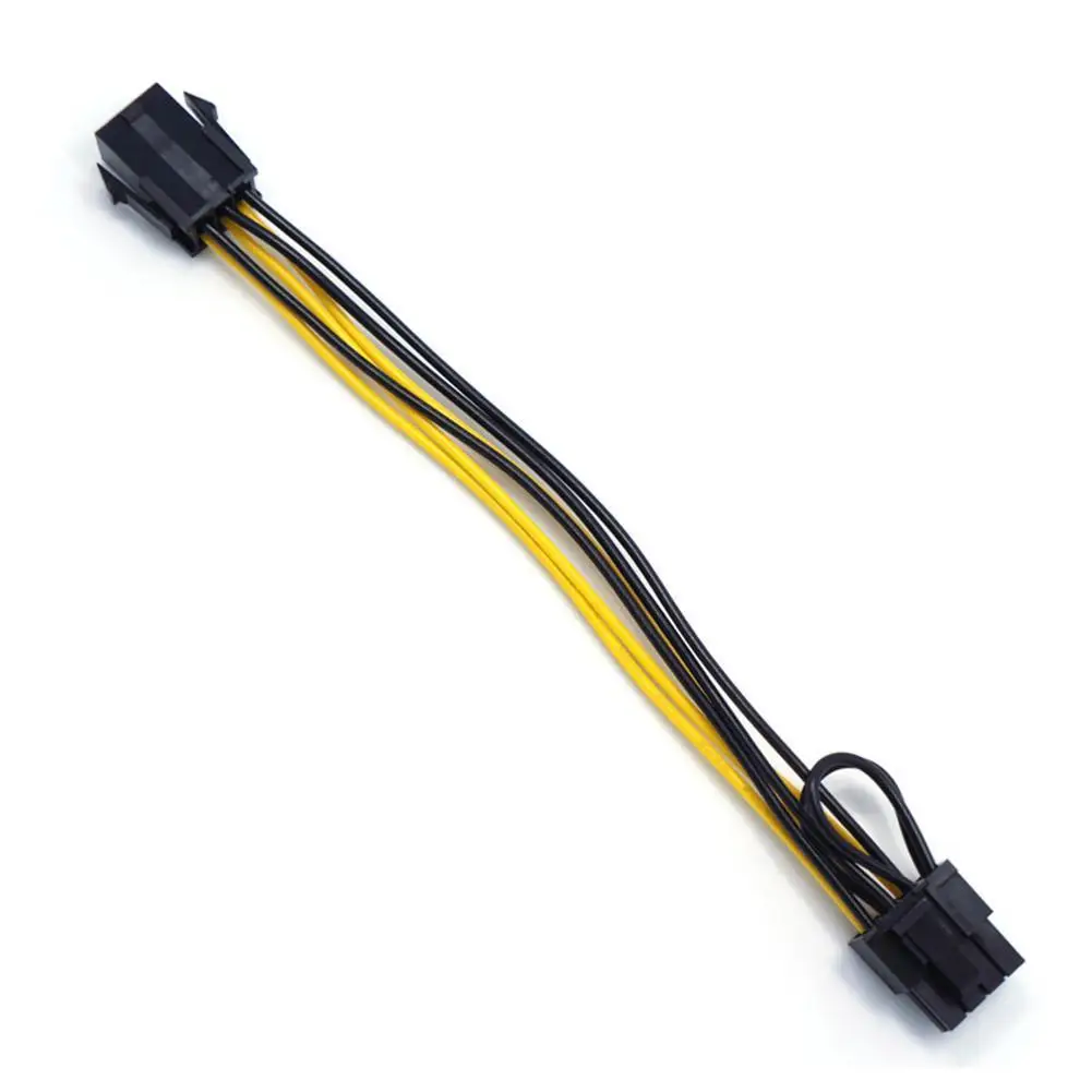 

50cm6P to male 8Pin6+2P graphics card power supply cord module server power conversion board power supply extension cord