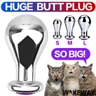 WAKEWAY большая Анальная пробка с лампочками, металлическая Анальная пробка, большой набор, ювелирные изделия, бусины, Анальная пробка для взрослых, секс-анальные игрушки для женщин и мужчин для геев для мастурбации