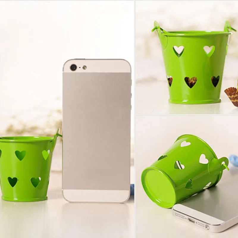 Свадебная металлическая мини Оловянная Корзина Коробка для конфет горшки паила