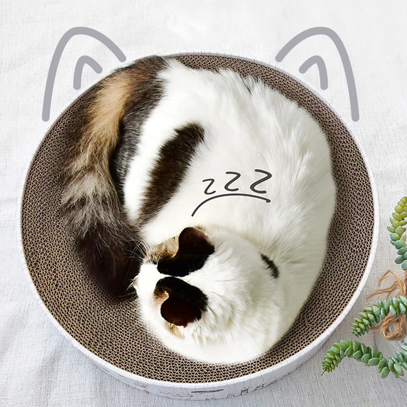 Когтеточка для кошек Нового Дизайна круглые рифленые Бумага царапин скребок