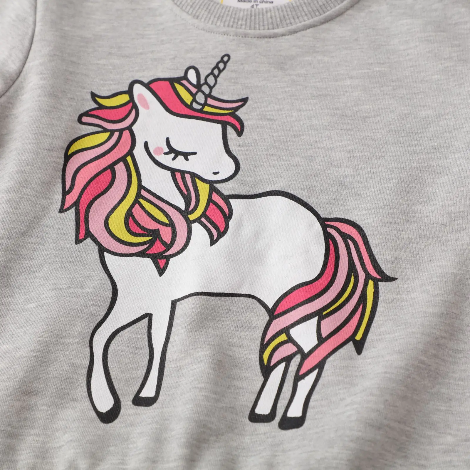 

Autumn Children's Wear Children's Round Neck Pullover Sweater Children's Top Pony Unicorn Girl's Long Sleeve Sweater 3094