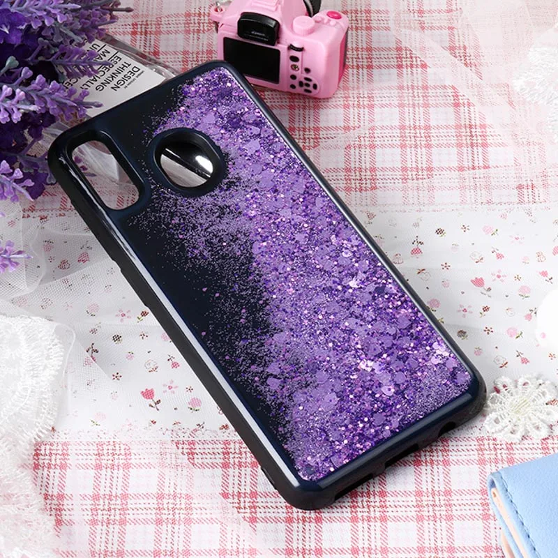 Purple 002 Жидкий чехол с сияющими блестками для samsung Galaxy A50 A70 A80 A10 A30 A40 чехол Блестящий силиконовый мягкий чехол для samsung A 50 70 30 40 чехлы на самсунг а 30 50 70 40 самсунг а 50 чехол - Цвет: Purple 002