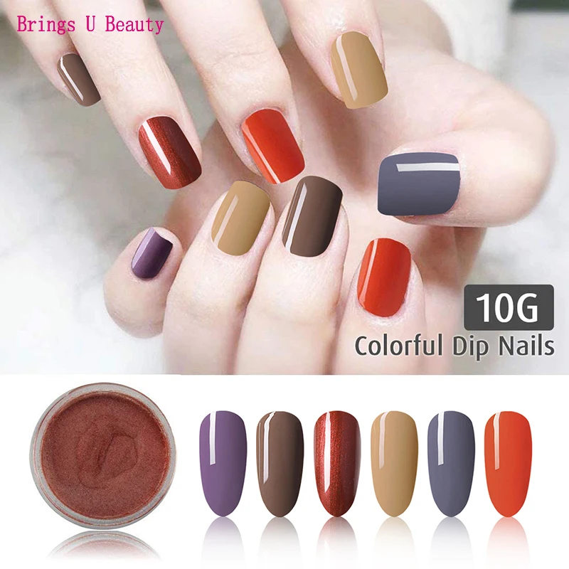 10 г/кор. очень тонкий 6 в 1 Beauty Mash-up Color Series порошок для окунания ногтей легкий