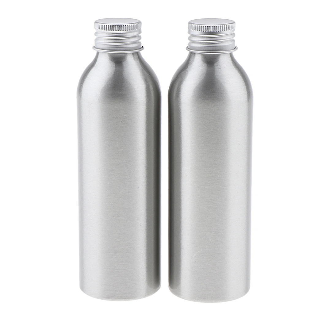 

4pcs Empty Aluminum Makeup Contaoner Lotion Cream Storage Bottles Screw Cap