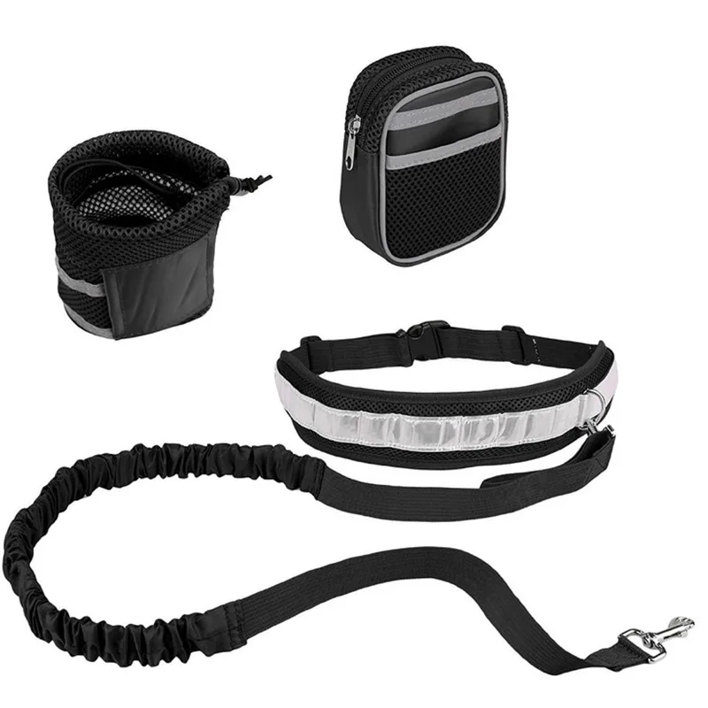 Conjunto de correa para perro, correa el&aacute;stica reflectante para entrenamiento de caminar al aire libre, correr, trotar, suministros para mascotas-4
